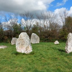 Rising Hunters Moon at Duloe Stone Circle