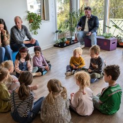 Children listening to a story