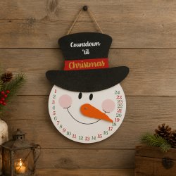 Countdown 'til Christmas Snowman Sign with Creative Touches