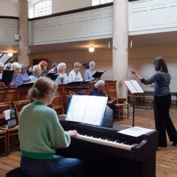 Community choir rehearsal