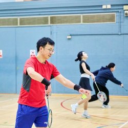 Participants Playing Badminton as part of Active Campus