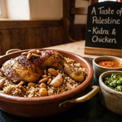 Mona bringing the vibrant soul and authentic flavours of Palestine to Totnes. Using premium, original ingredients like tangy sumac and rich olive oil to create the magic of Gaza. A handc