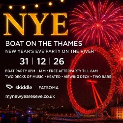 Fireworks on the Thames - New Year's Eve London Boat party