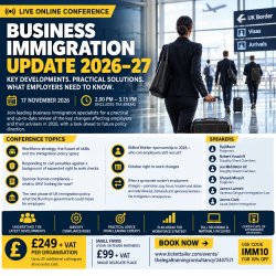 Business Immigration Update 2026-27. 17 November 2:00PM to 5:15PM