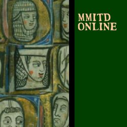 A medieval image of many faces in boxes with the words MMitD Online