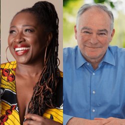 Abena Koomson-Davis amd Tim Kaine