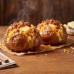 Jacket Potato with Cheese, Butter and Beans