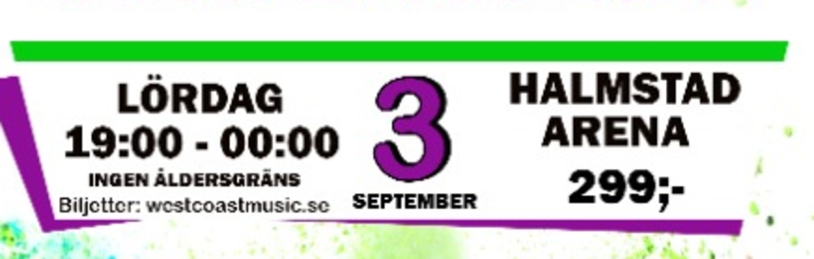 West Coast Music Event (Musikfestival 3:e september 19:00-00:00)