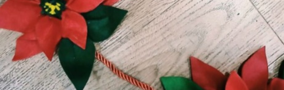 Felt Flower Garland workshop - poinsettia