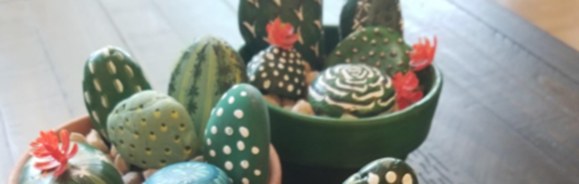 DIY "Cactus" Painted Rock to-go Kit
