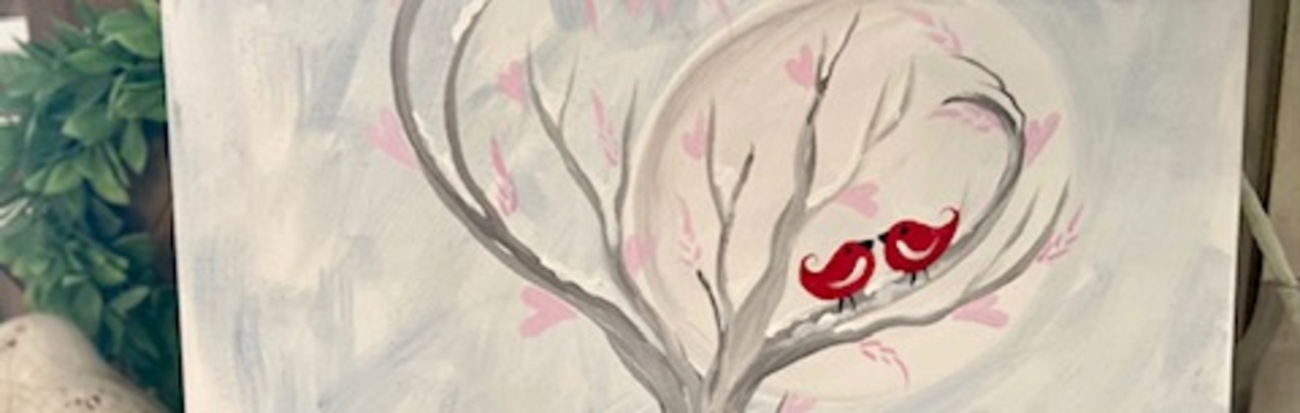 Sip and Paint Love Blooms Canvas