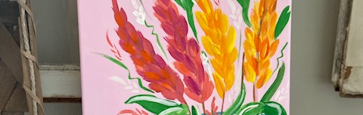 Colorful Blooms Canvas Paint Night