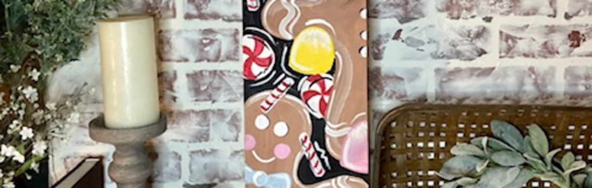 Sip and Paint "Gingerbread Man" 3ft Board