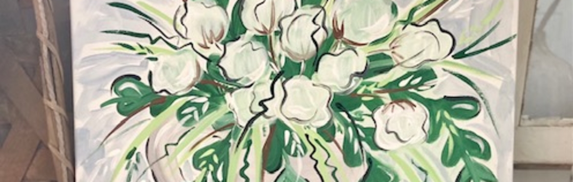 Thrifty Tuesday "Farmhouse Flowers" Paint Night