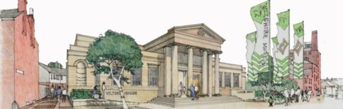 architect's impression of new museum building in classical style