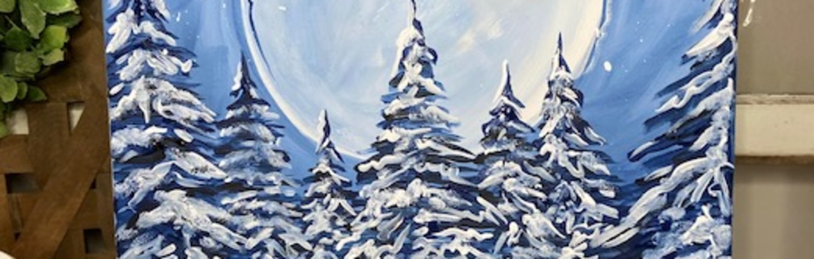 Sip and Paint Winter Solstice Canvas
