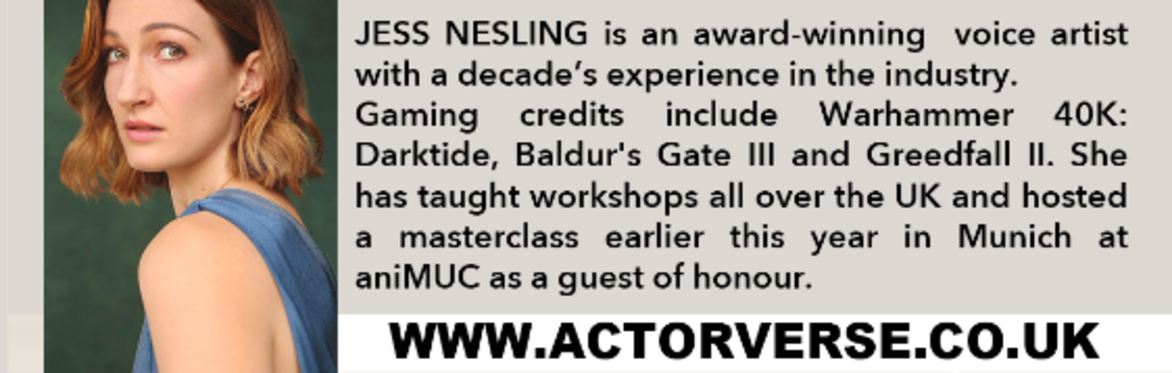 Voiceovers Masterclass for Video Games with Award-winning Jess Nesling