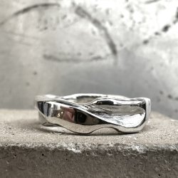 Carve & Cast Wax Carved Silver Ring