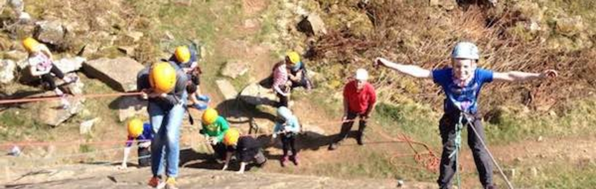 Children abseiling