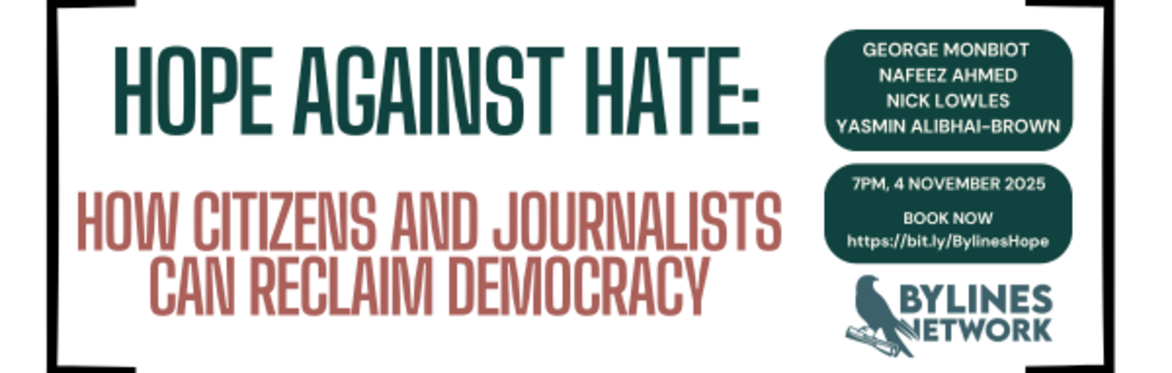 Title card for this event, with the title: Hope against hate