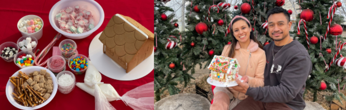 Gingerbread House Decorating in the Holiday Greenhouse