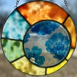 Stained Glass + Ink & Vinyl: Crafting Cyanotypes with Stained Glass