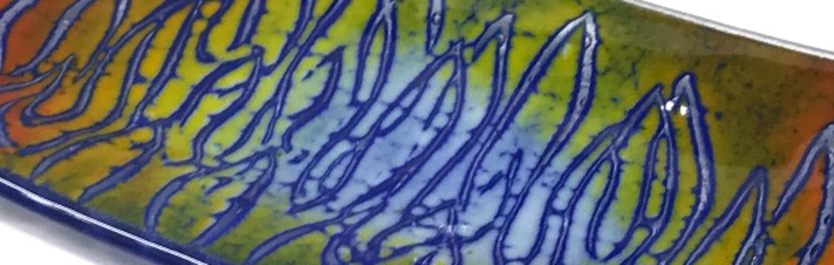 Batik-style glass