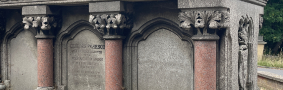 A monument in a cemetery