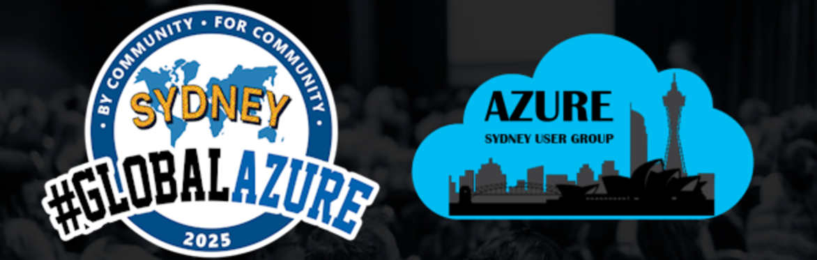 Global Azure Sydney logo with a world map in the background and text saying 'Global Azure'