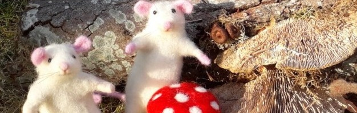 Needle Felted Mice