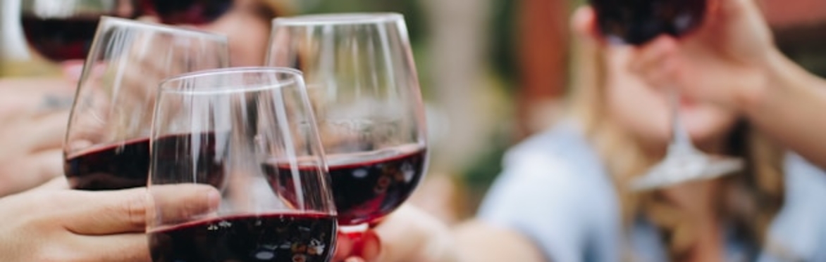 Group of people with glasses of wine