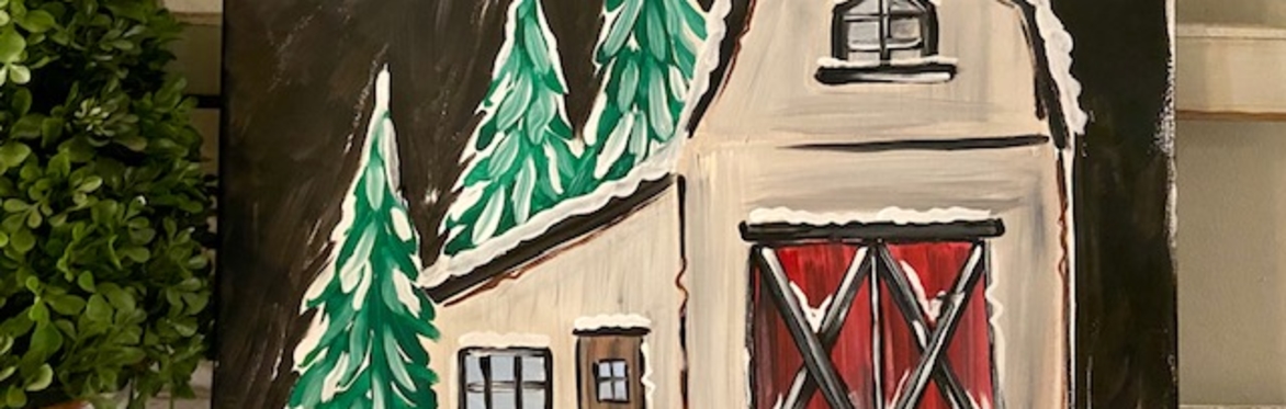 Sip & Paint Winter Barn Paint Night