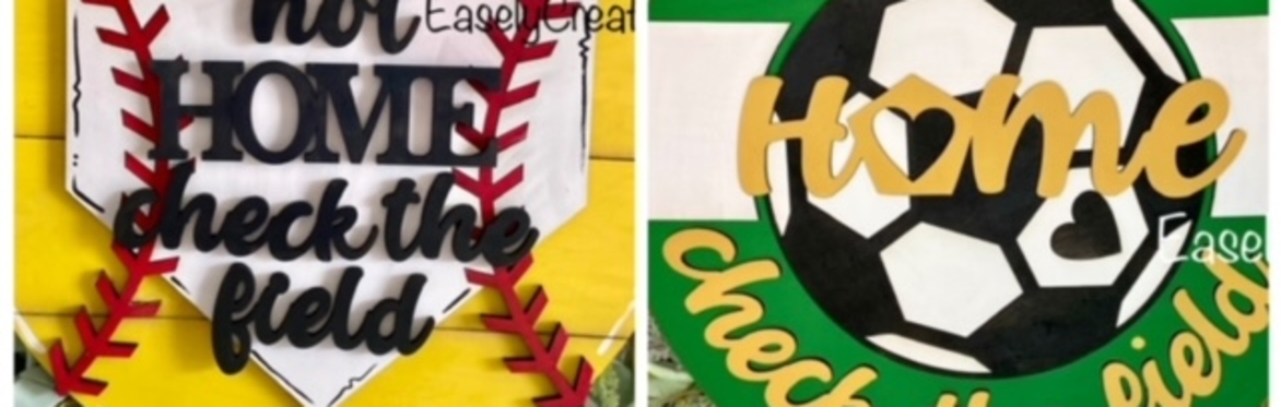 DIY Togo Soccer and Softball/Baseball Door Hanger
