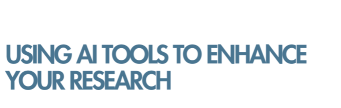 Using AI tools to enhance your research