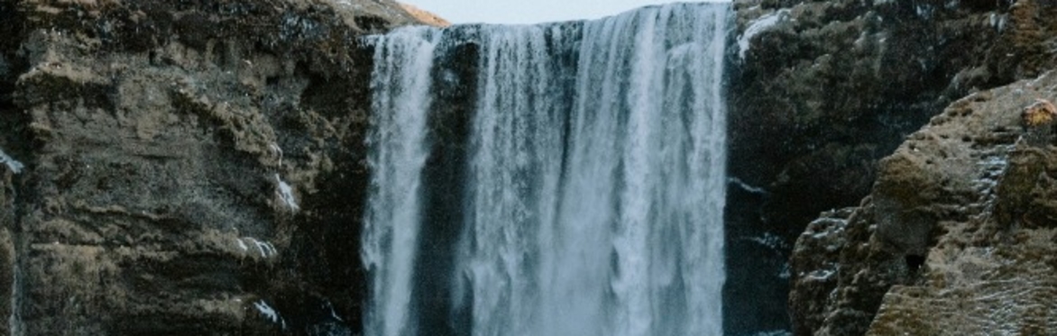Waterfall and rocks