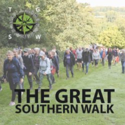 Image of people walking with The Great Southern Walk logo