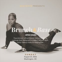 Event flyer for makeup class.