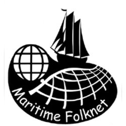 Logo of Maritime Folknet: Silhouette of a ship on simple waves