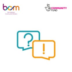 a picture of two speech bubbles. One with a question mark inside it and the other with an exclamation mark