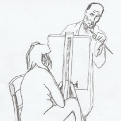 Artist drawing model (by Steve Davies)