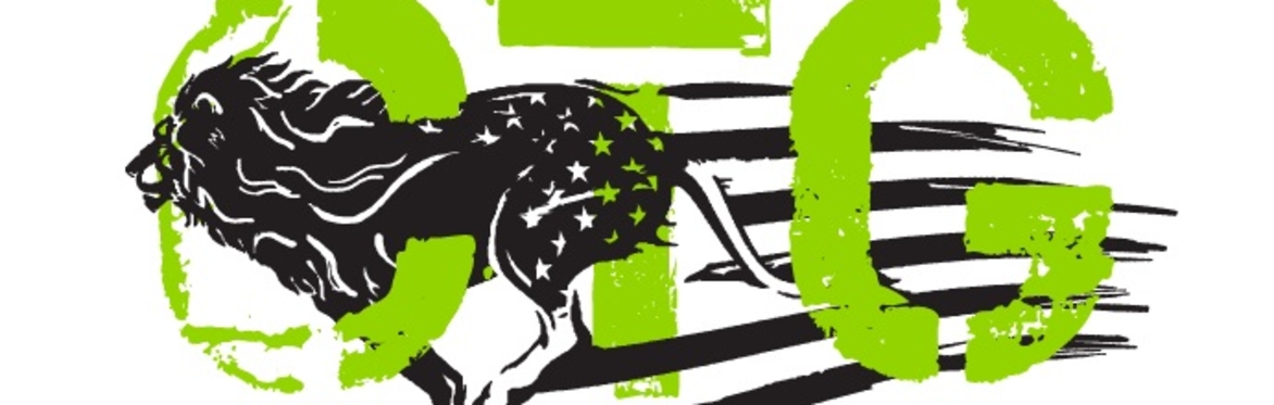 Conquer The Gauntlet Running Lion Logo