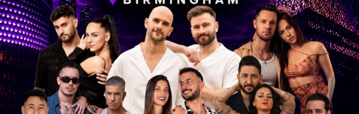 Promotional image for Ritmo De Bachata- 1st Bachata Festival Birmingham, 6-8 February 2026. The image features the official teacher and artist line-up