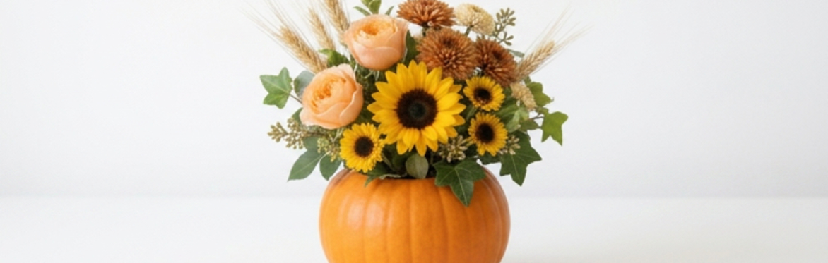 Autumn Pumpkin Flower Arrangement Workshop. Burton Latimer