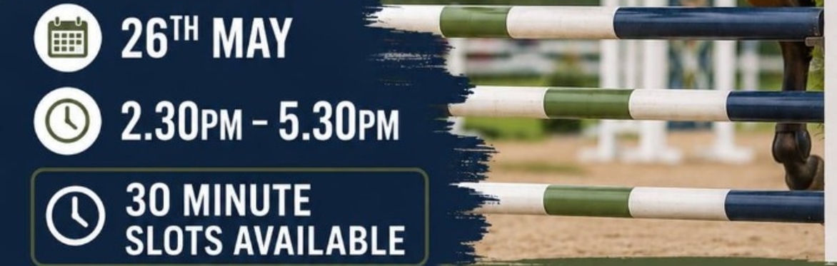 Dressage arena on grass.