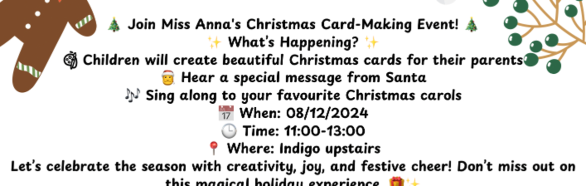 Christmas Card Making with Miss Anna!