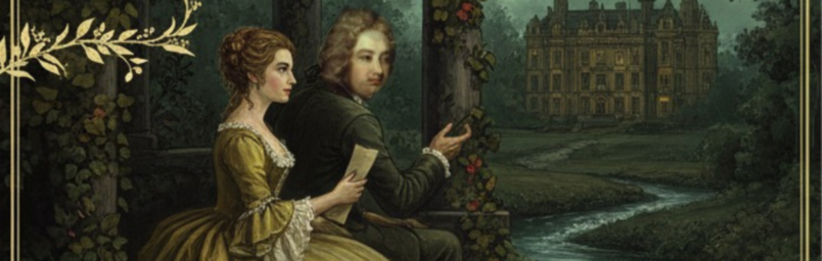 Jonathan Swift and Vanessa from the cover of Cathy Conlon's book "Swift, Vanessa & the Sluttery".