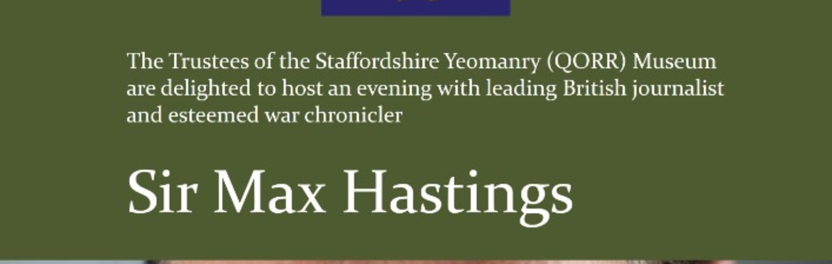 16th Annual Lecture: An Evening with Sir Max Hastings