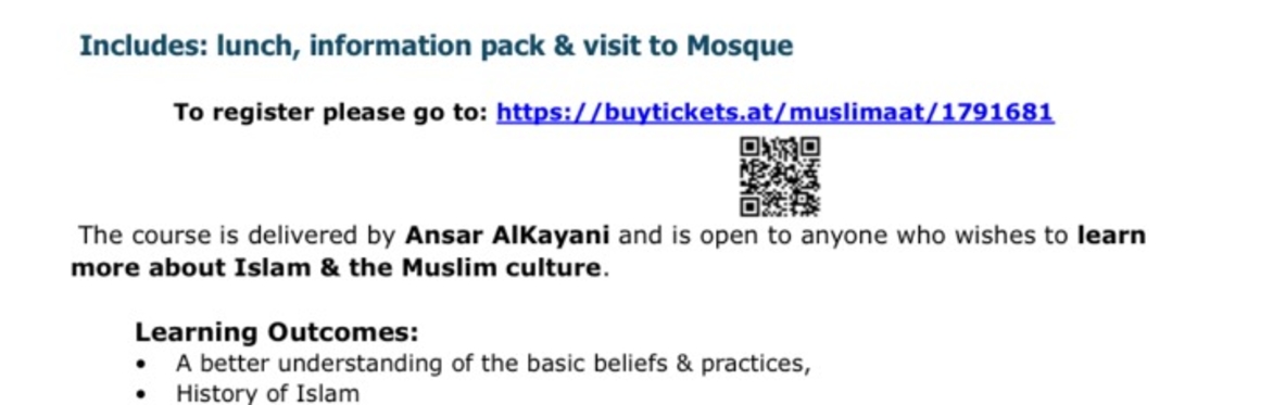 Introduction to Islam & the Muslim Culture Course