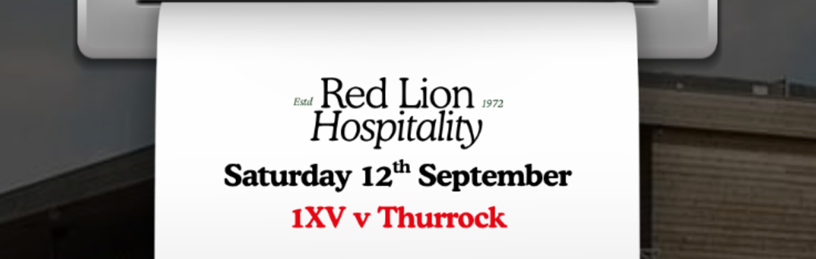 1XV V Thurrock Pre Match Hospitality Lunch