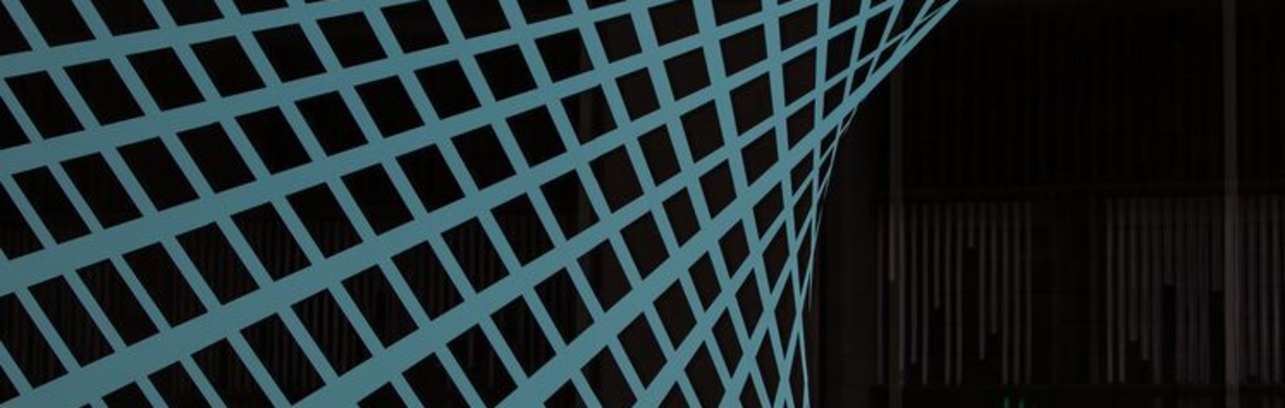Image of a blue grid on a black background
